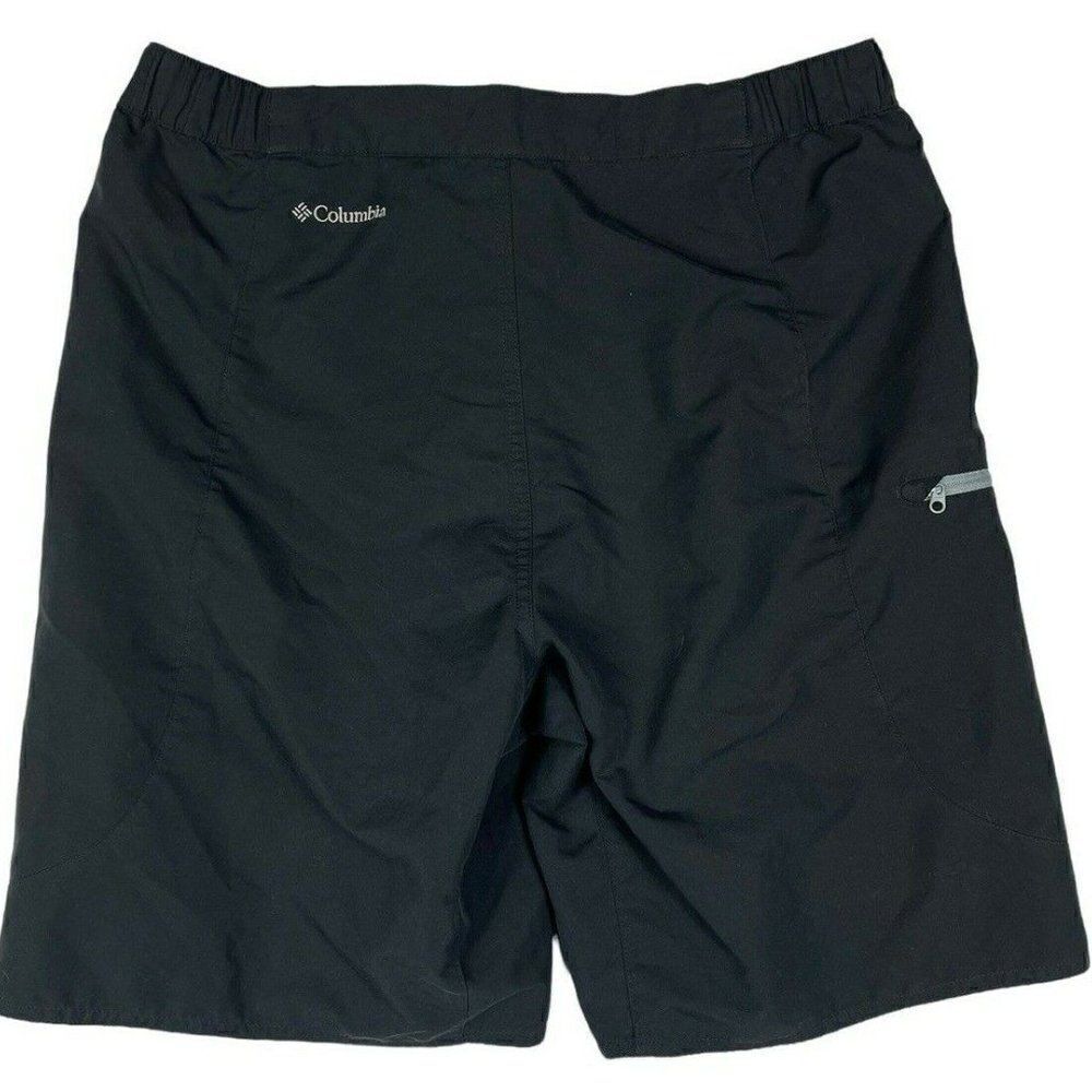 Columbia Omni Shade Board Shorts Mens Medium Elastic Waist Zip Pocket Navy - Picture 2 of 12